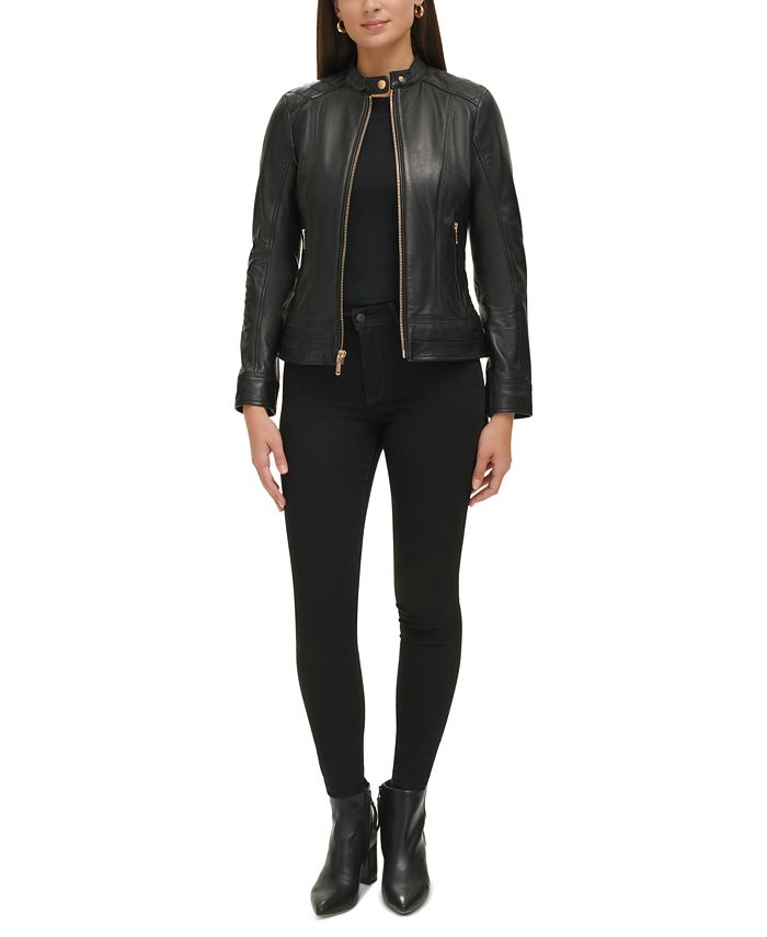 Macys womens clearance leather jacket