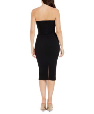 Women's Erica Strapless Plunge-Neck Bodycon Midi Dress