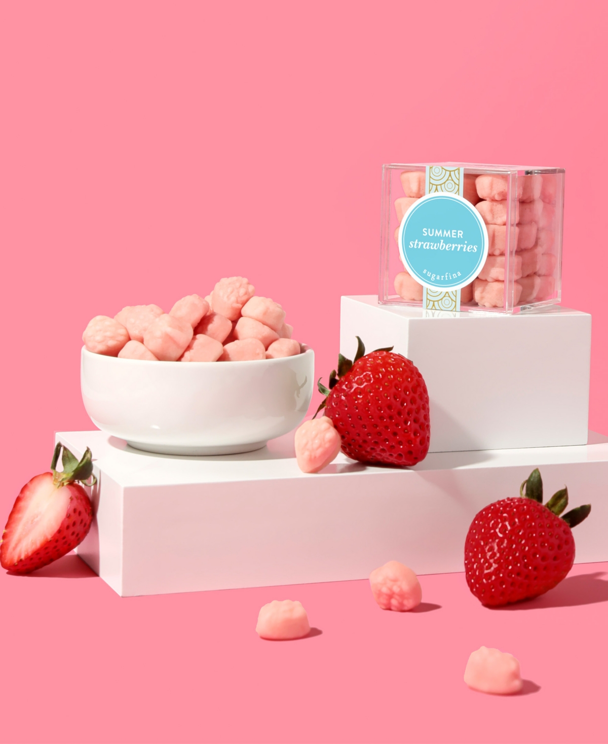 Sugarfina Summer Strawberries - Cube Kit, 3 Piece