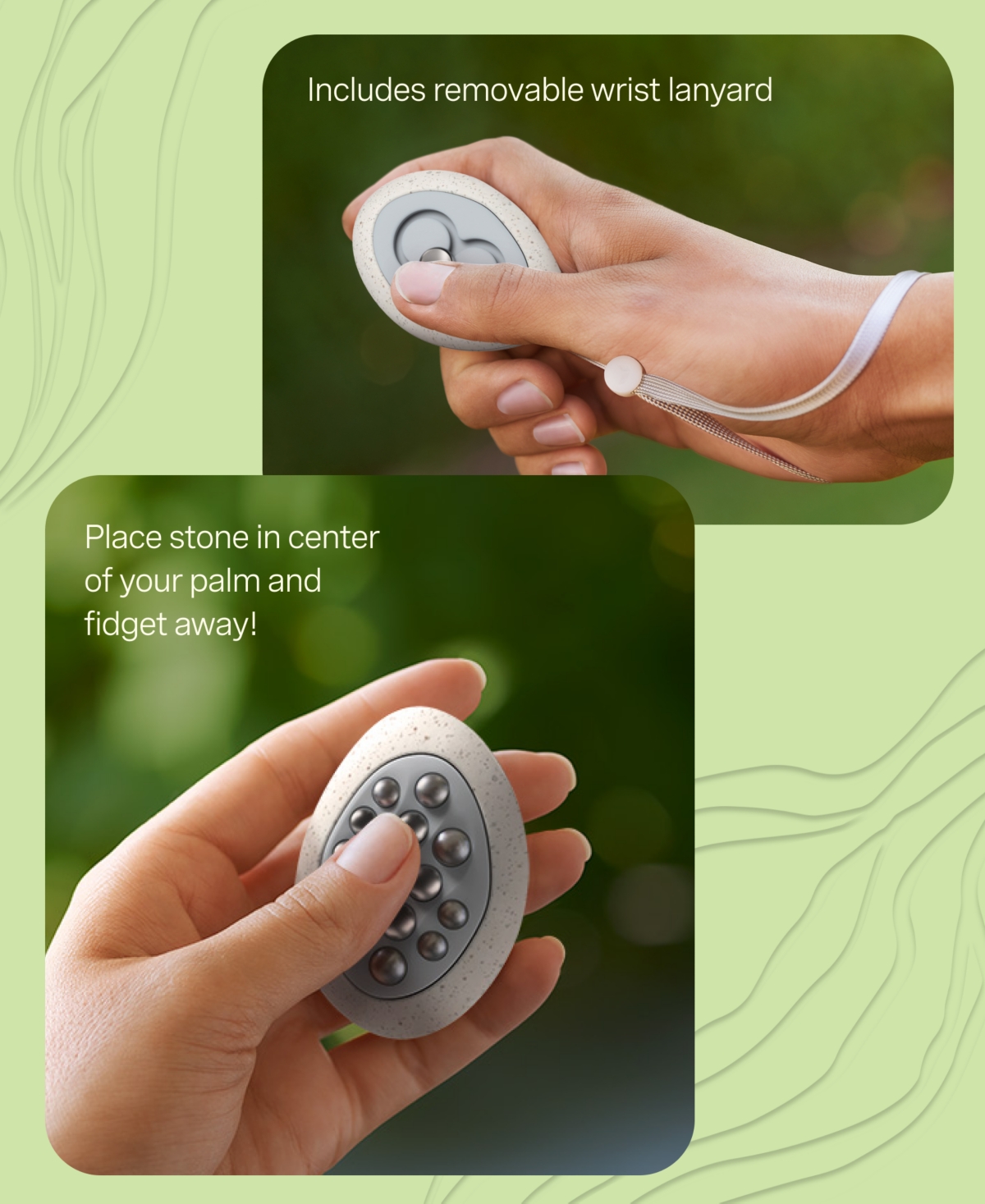 Lifelines Grounding Stones - Meditative Fidget Collection Plus Essential Oil Blend