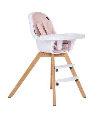Baby Zoodle 2 in 1 High Chair, Easy to Clean, Removable Tray, Compact and Portable Convertible High Chair Toddlers, Pink