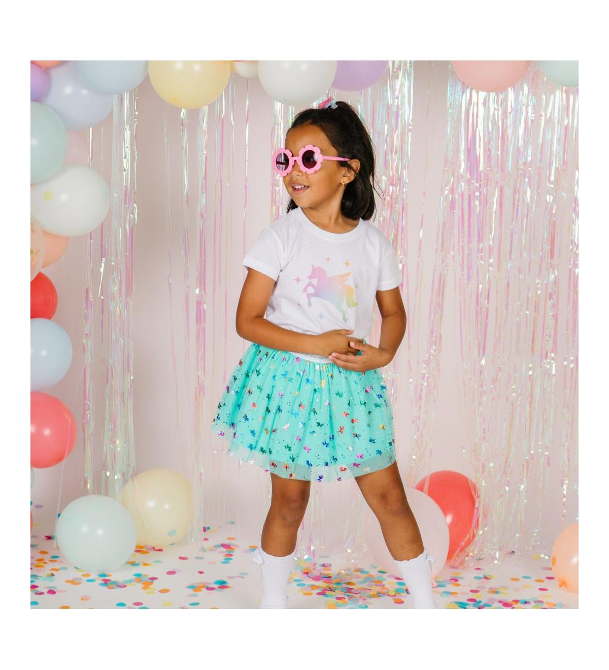 Little and Big Girls Magical Unicorn T-Shirt
