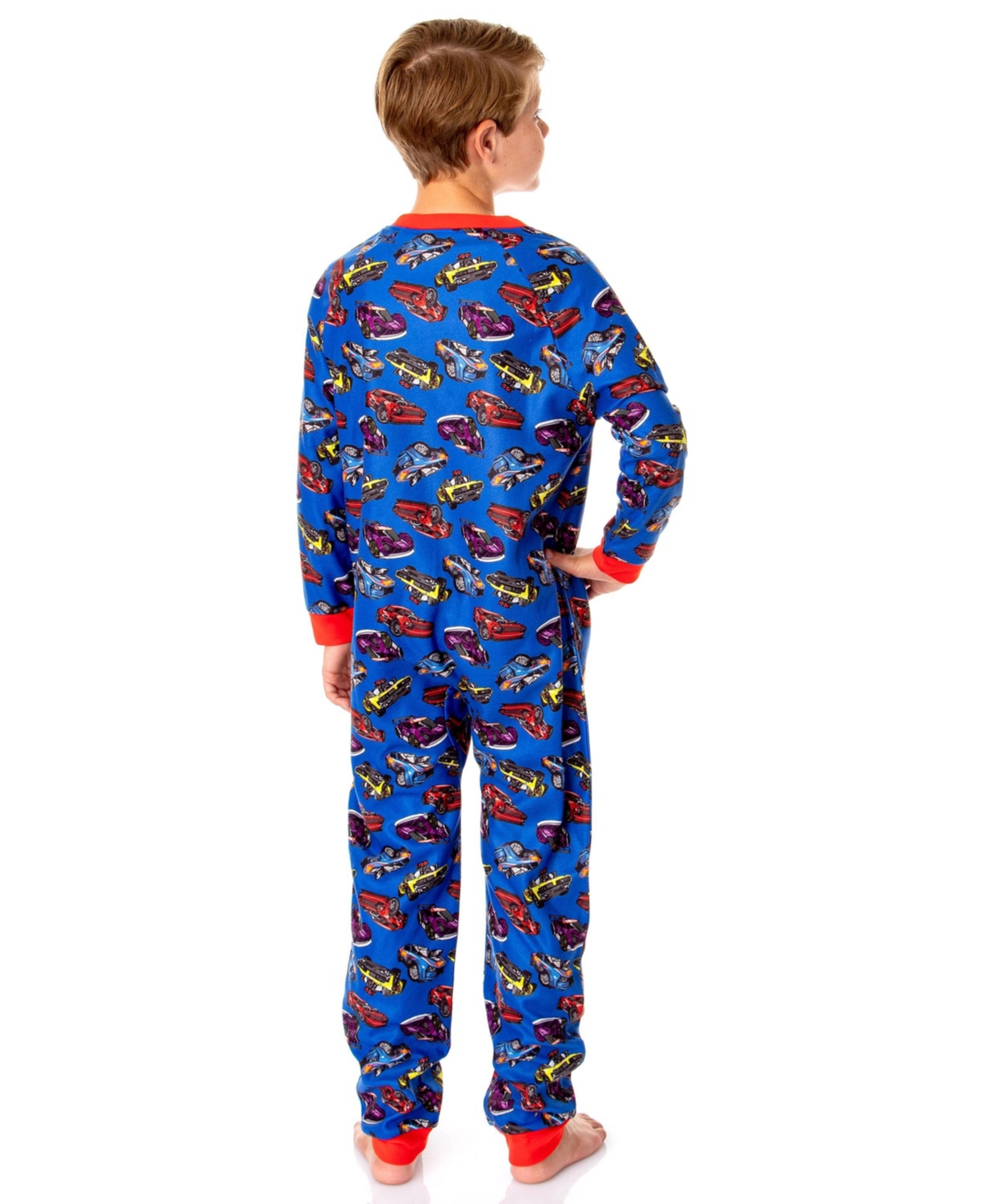 Hot Wheels Boys Tossed Print Race Long Sleeve Union Suit Sleep Pajama