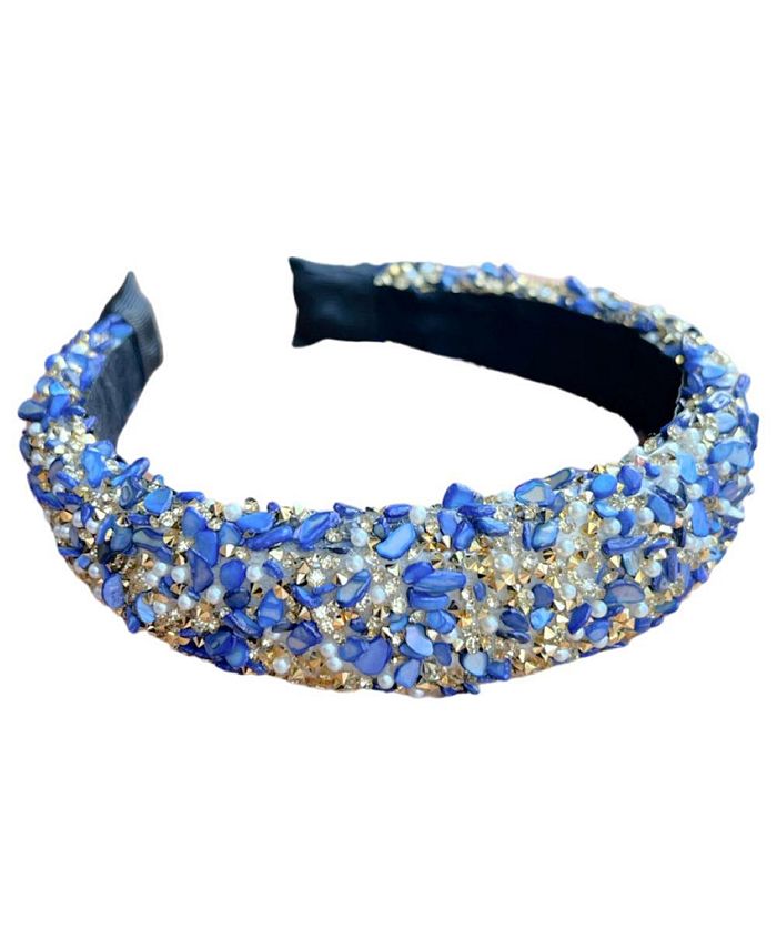 Headbands of Hope Women's All That Glitters Headband - Blue + Gold - Macy's