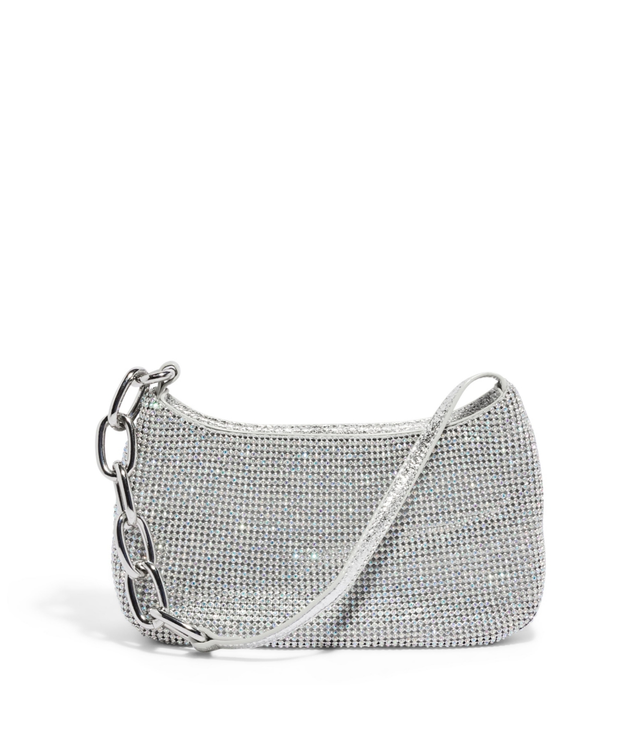 H.o.w Newbie Baguette Shoulder Bag - Winter white with pearls