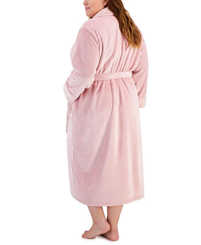 Charter Club Plus Size Plush Knit Shine Robe, Created for Macy's Macy's