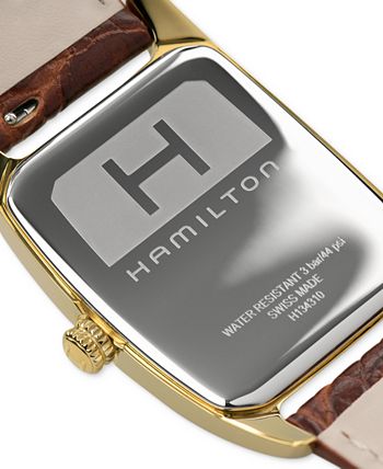 Hamilton - Watch, Men's Swiss Boulton Brown Leather Strap 27mm H13431553