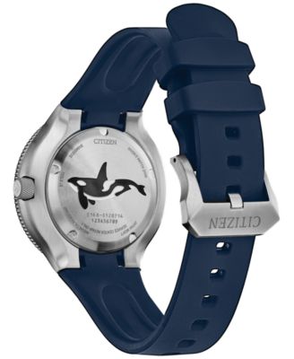 Eco-Drive Men's Promaster Orca Blue Rubber Strap Watch 46mm