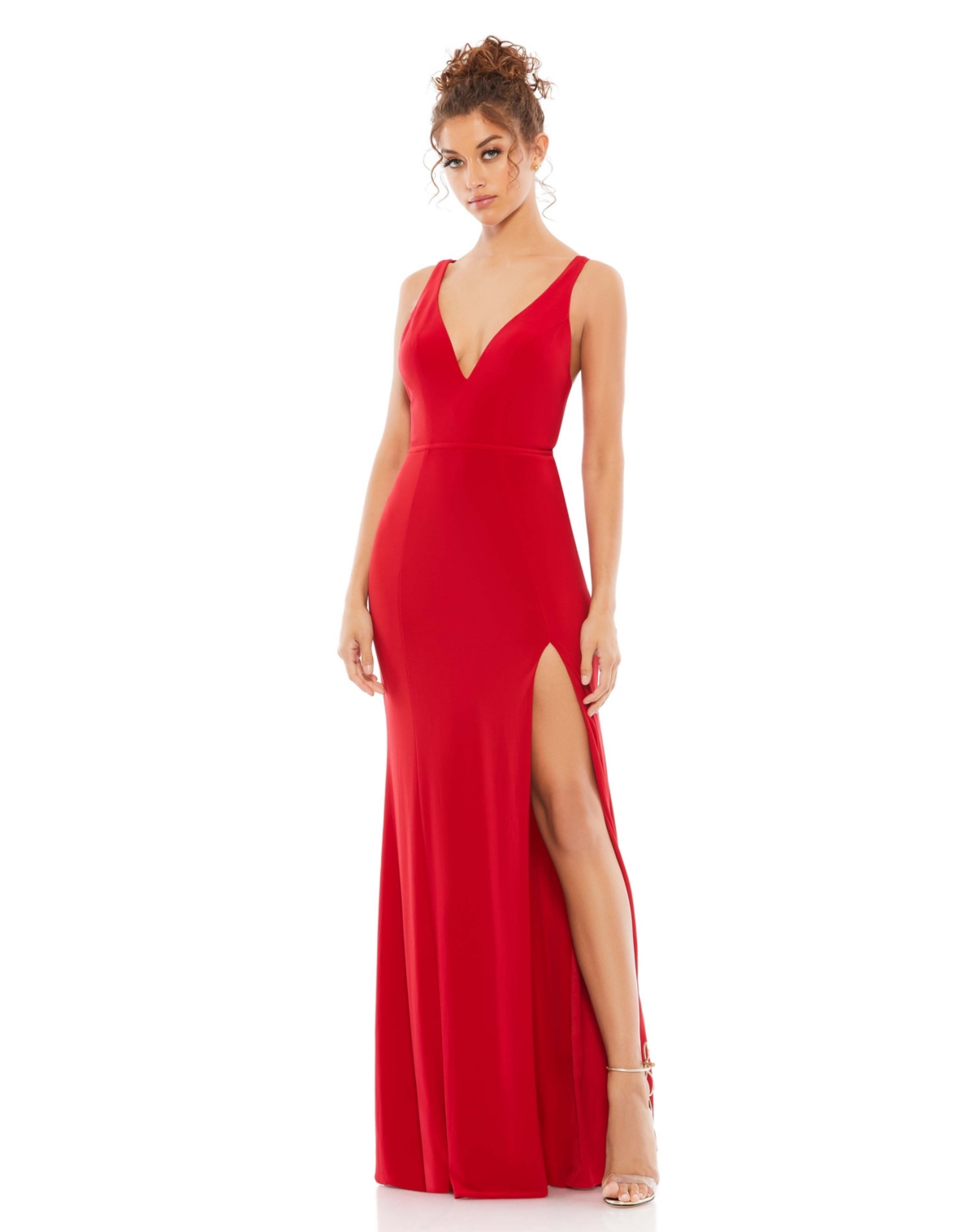 Mac Duggal Embellished Tulle One Shoulder Sleeveless Thigh High