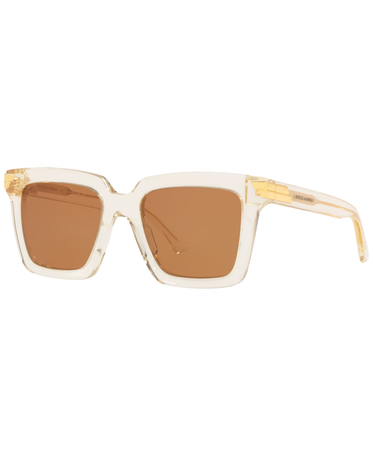 Shop Bottega Veneta Women's Sunglasses, Bv1005s In Brown Shiny