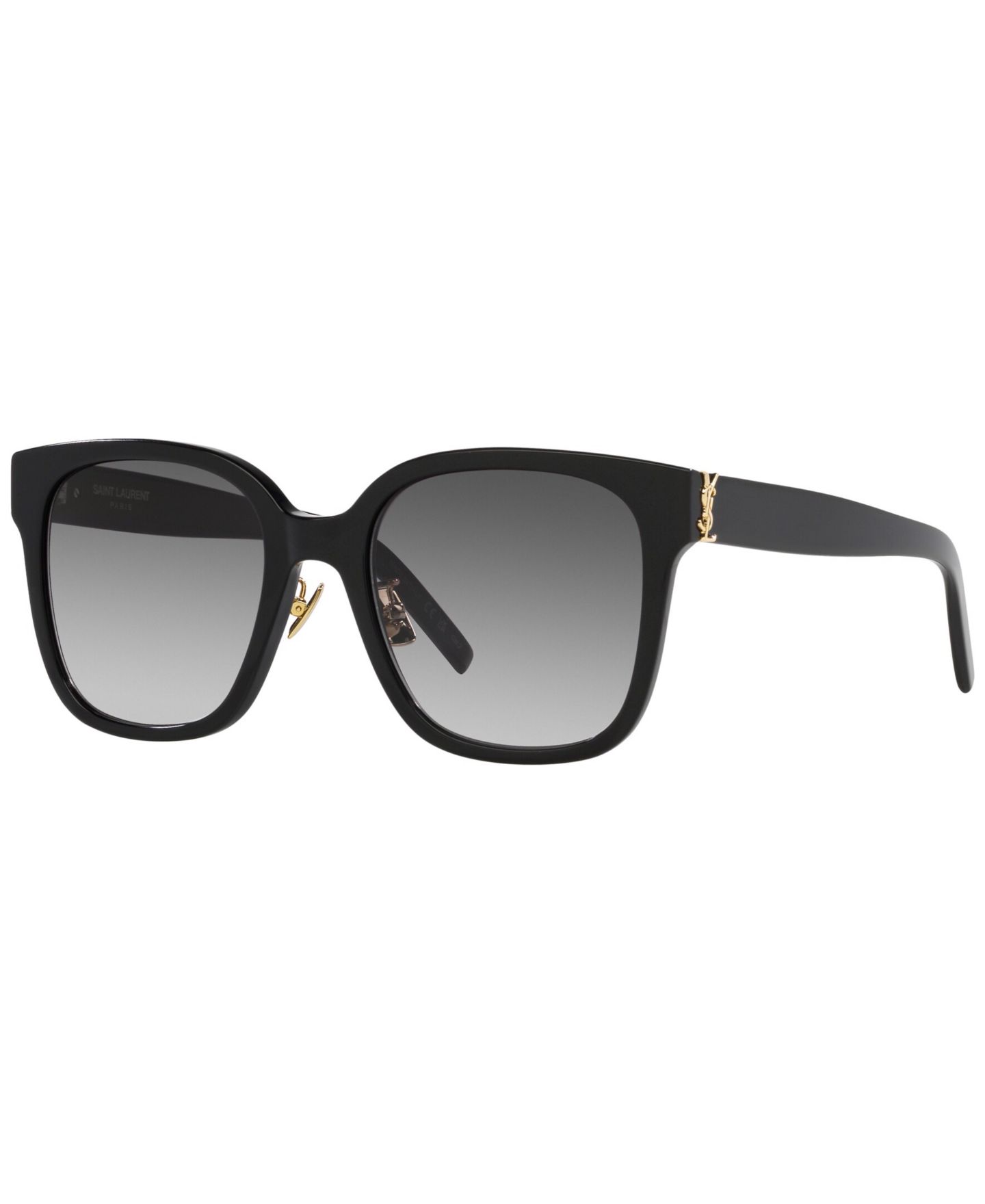Женские солнцезащитные очки Saint Laurent Gradient Sunglasses, SL M105, цвет: Чёрный — фото 1