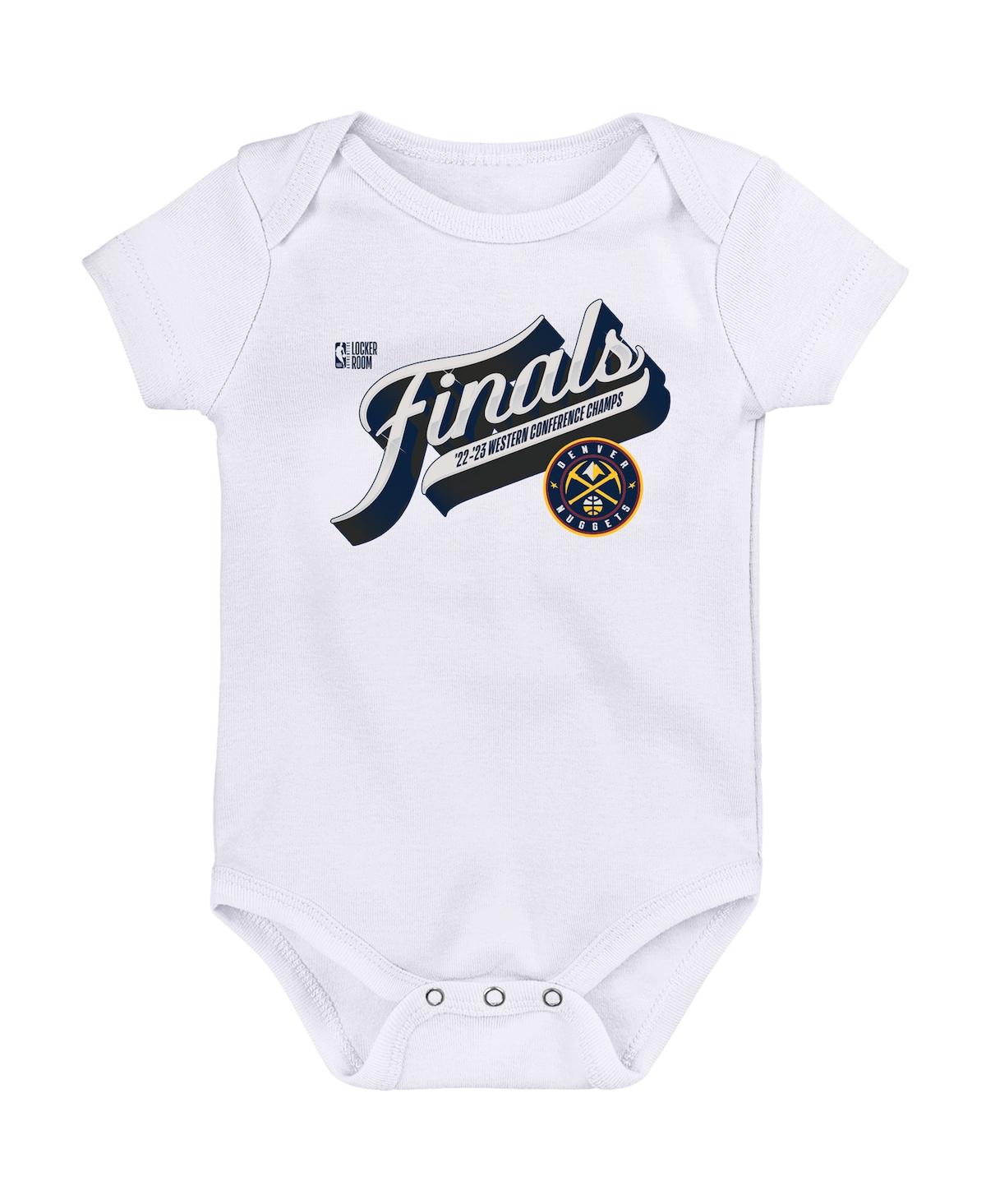 Fanatics Infant Boys And Girls  Branded White Denver Nuggets 2023 Western Conference Champions Locker In White