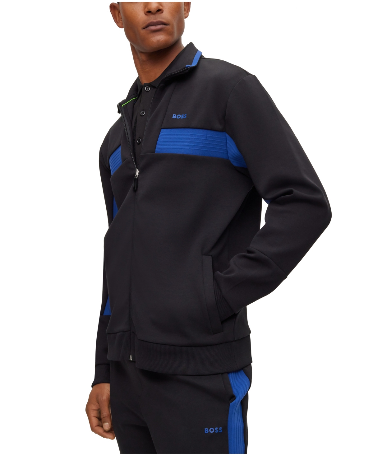 Hugo Boss Boss By  Men's Zip-up Sweatshirt In Black