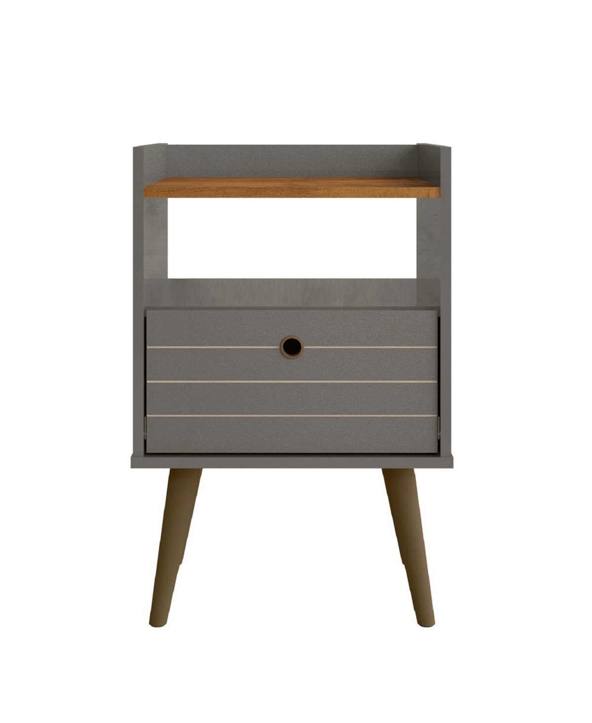 Manhattan Comfort Bogart Medium Density Fiberboard 1-Drawer Nightstand