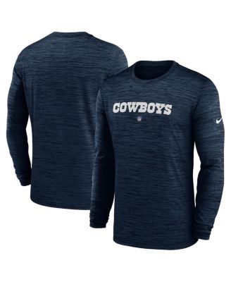 Men's Nike Navy Dallas Cowboys Sideline Team Velocity Performance Long Sleeve T-Shirt Size: Medium