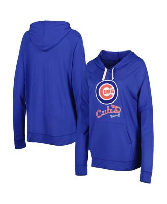 Women's Royal Chicago Cubs Pre-Game Raglan Pullover Hoodie