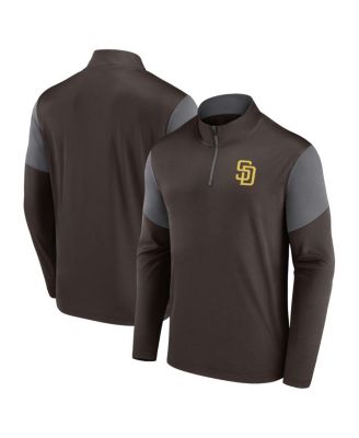 Men's Brown San Diego Padres Logo Quarter-Zip Top