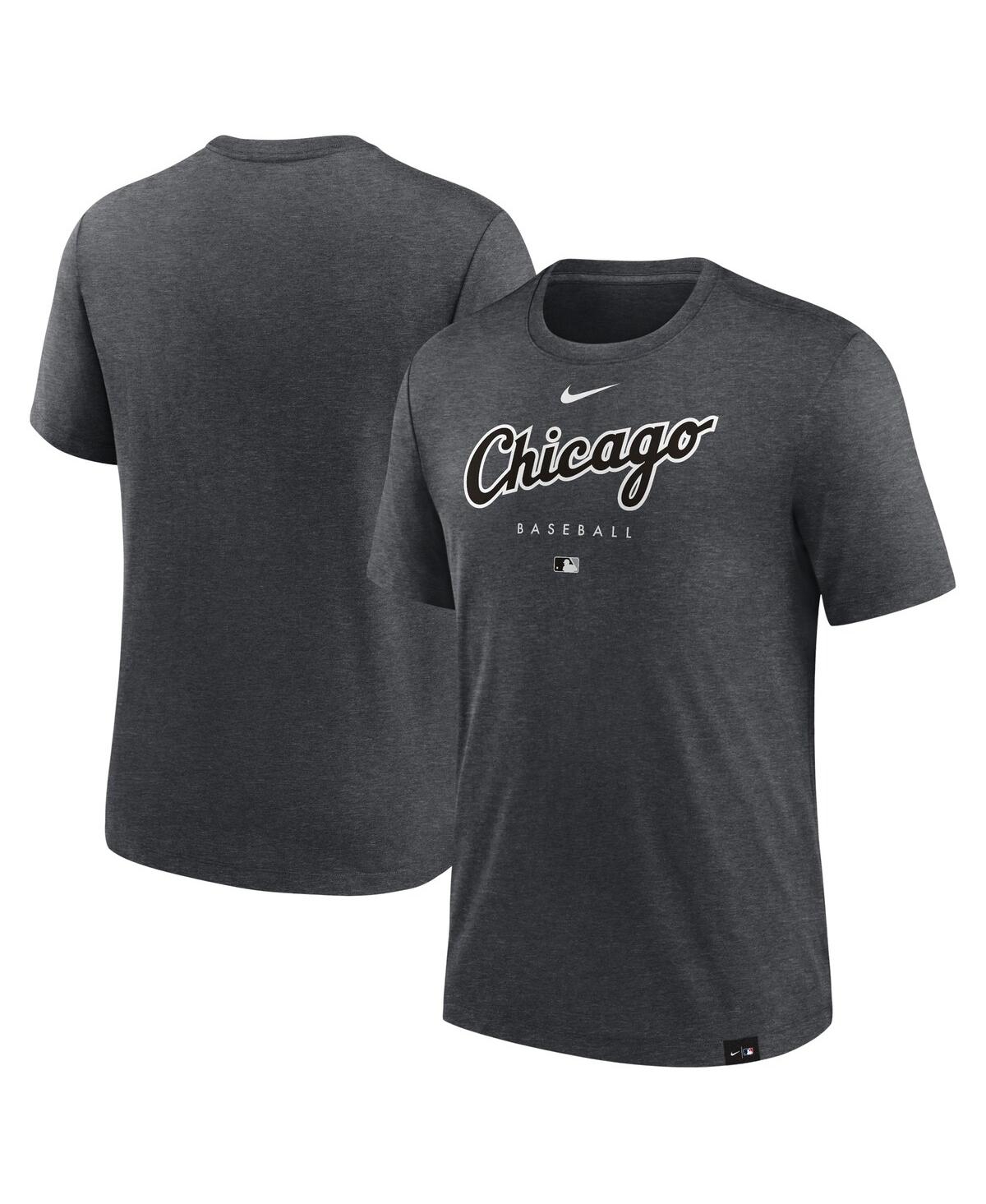 Men's NikeChicago White Sox Authentic Collection Early Work Tri-Blend Performance T-shirt - Heather Charcoal