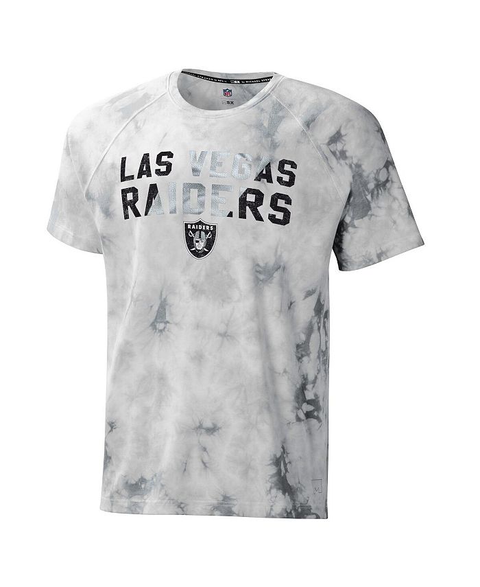 Msx By Michael Strahan Mens Gray Las Vegas Raiders Resolution Tie Dye Raglan T Shirt Macys 