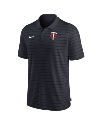 Men's Minnesota Twins Navy Authentic Collection Victory Striped Performance Polo Shirt