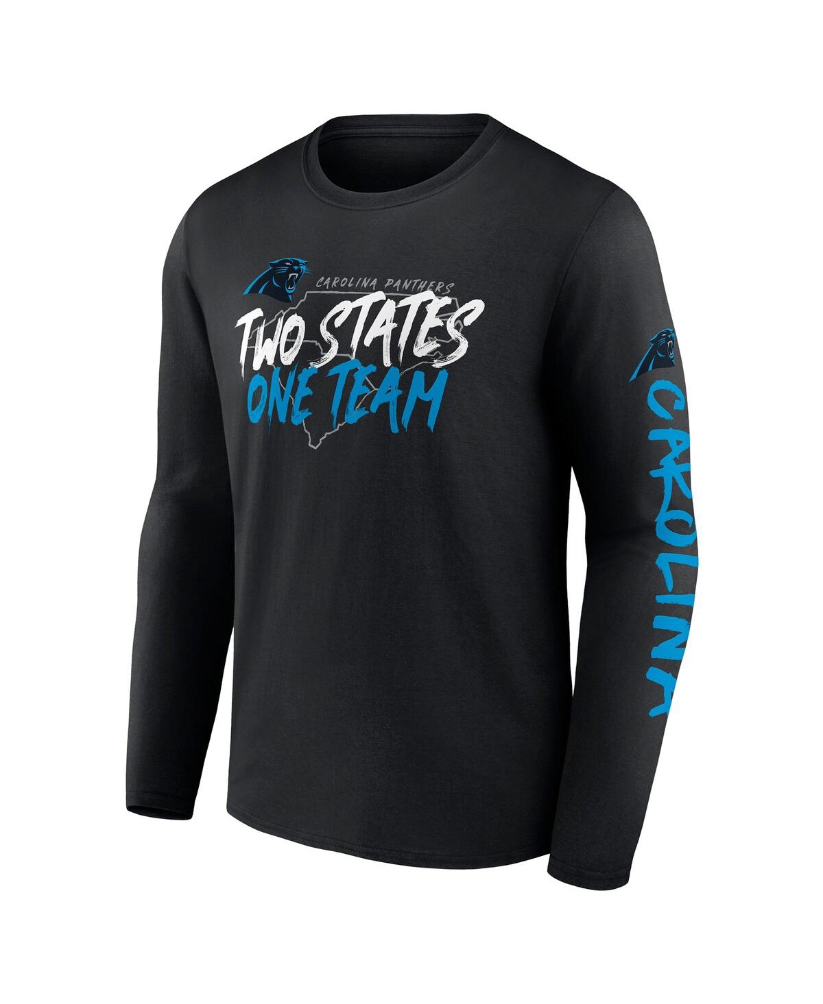 Fanatics Branded Black Carolina Panthers Hometown Collection Sweep Long Sleeve T-shirt In Black