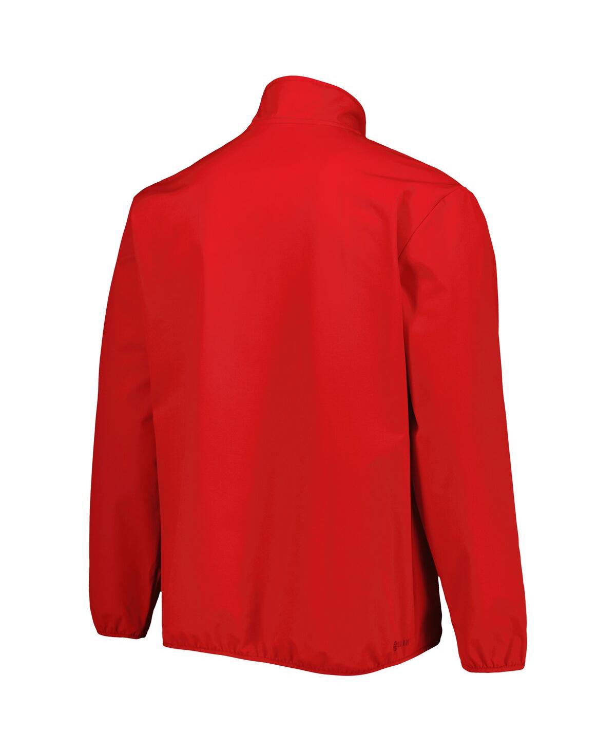 Shop Adidas Originals Men's Adidas Red Chicago Blackhawks Cold.rdy Quarter-zip Jacket