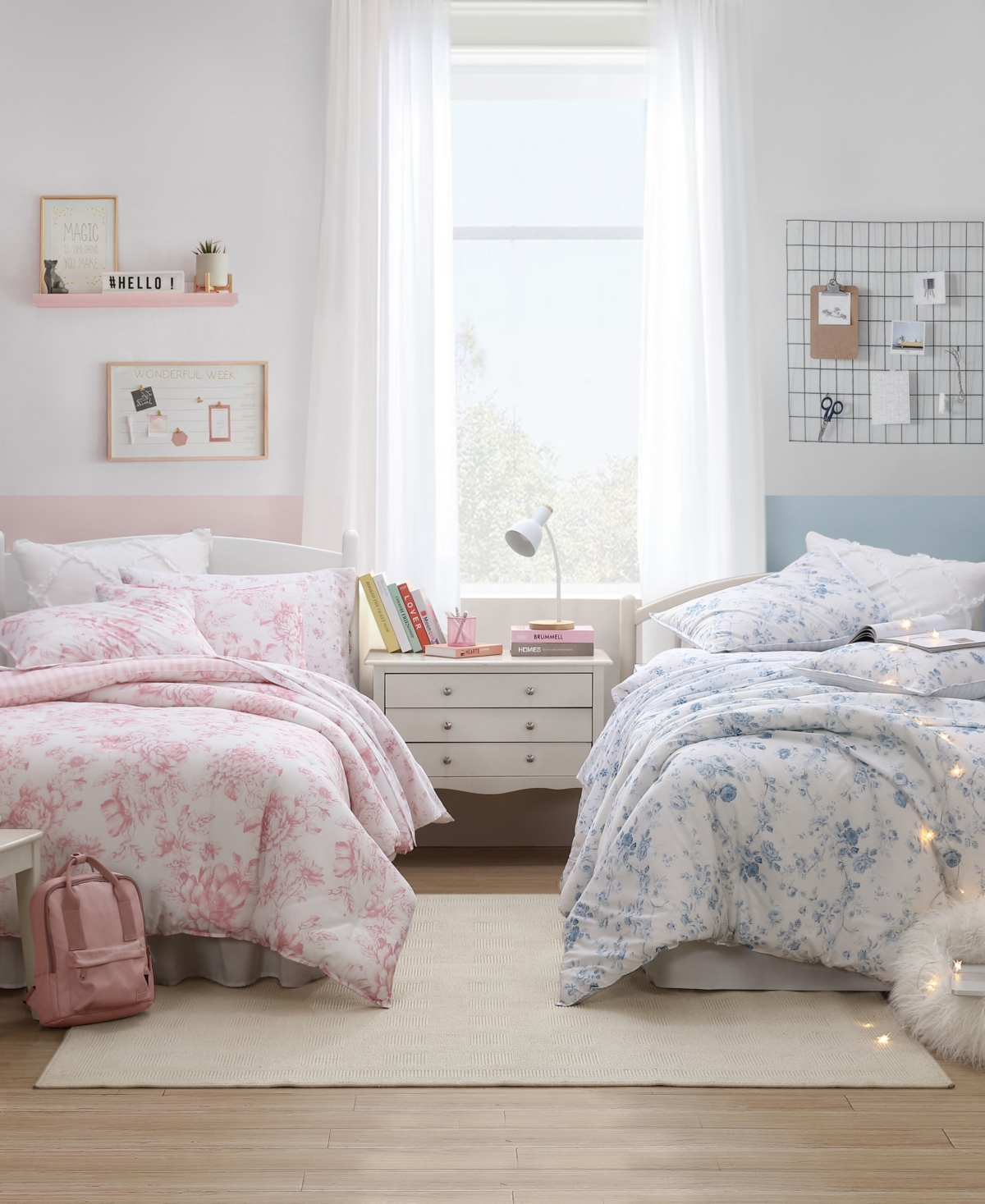 Laura Ashley Belinda Cotton Reversible 3 Piece Comforter Set,