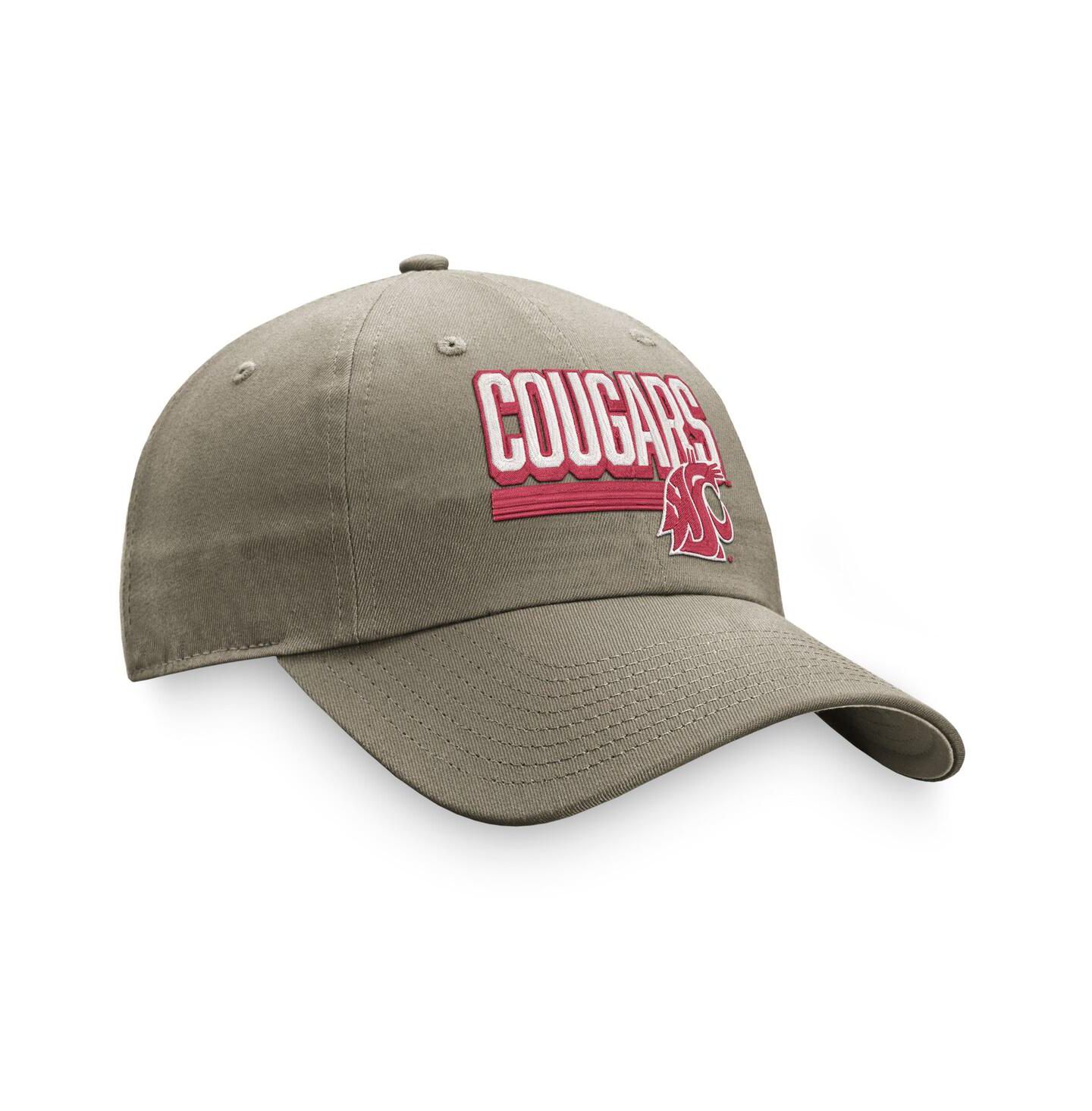 Мужская кепка Top of the World Khaki Washington State Cougars Slice Adjustable Hat — фото 4