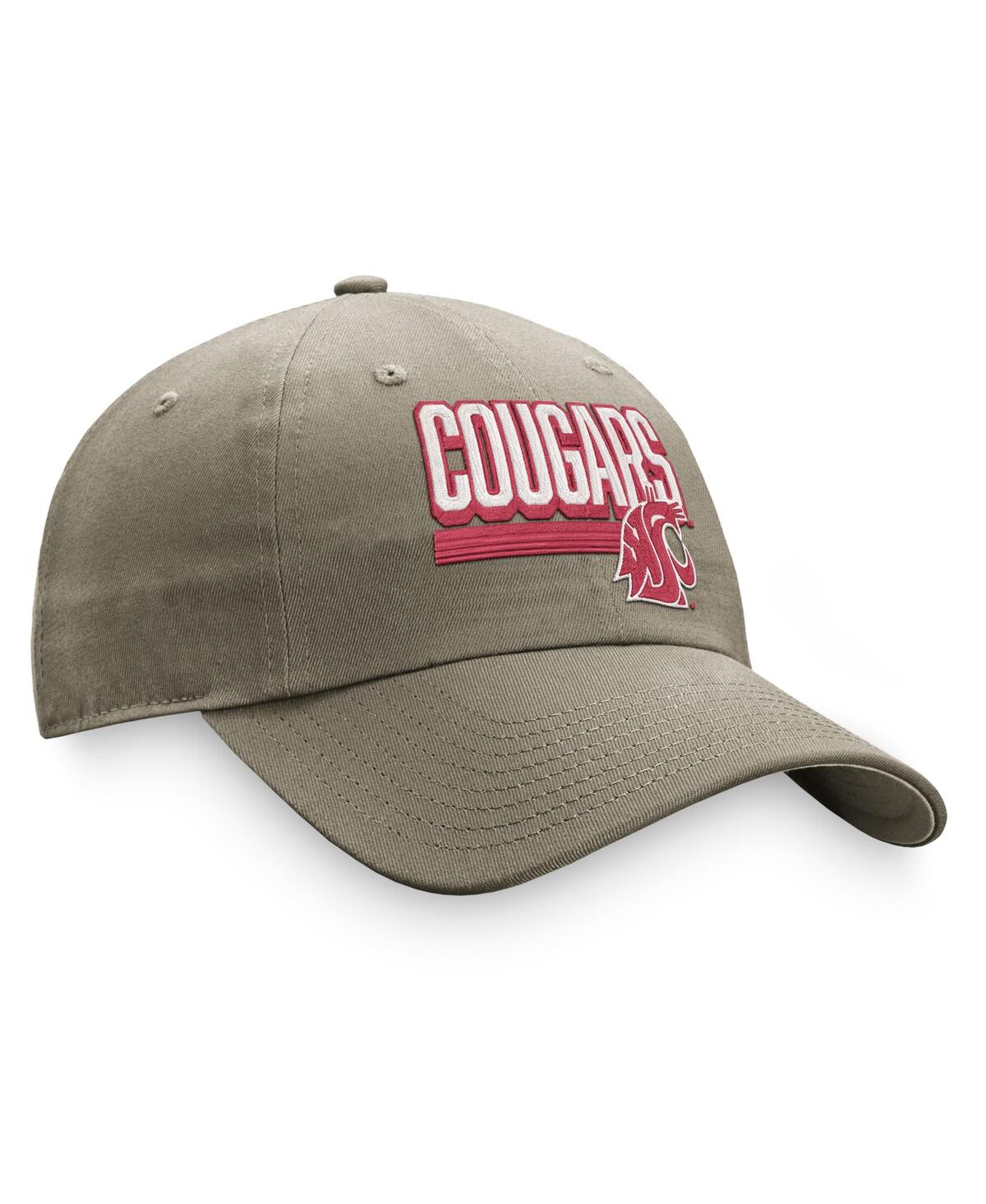 Shop Top Of The World Men's  Khaki Washington State Cougars Slice Adjustable Hat