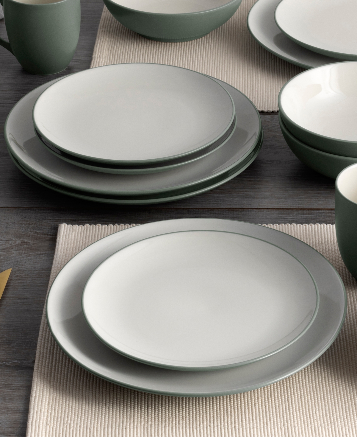 NORITAKE COLORWAVE COUPE 16 PC. DINNERWARE SET, SERVICE FOR 4 