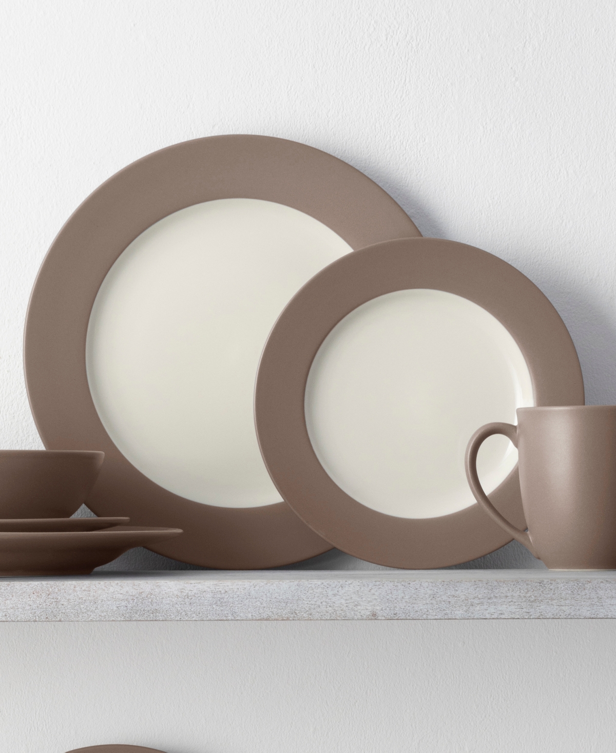 Noritake Colorwave Rim 16-pc. Dinnerware Set, Service For 4 In Brown