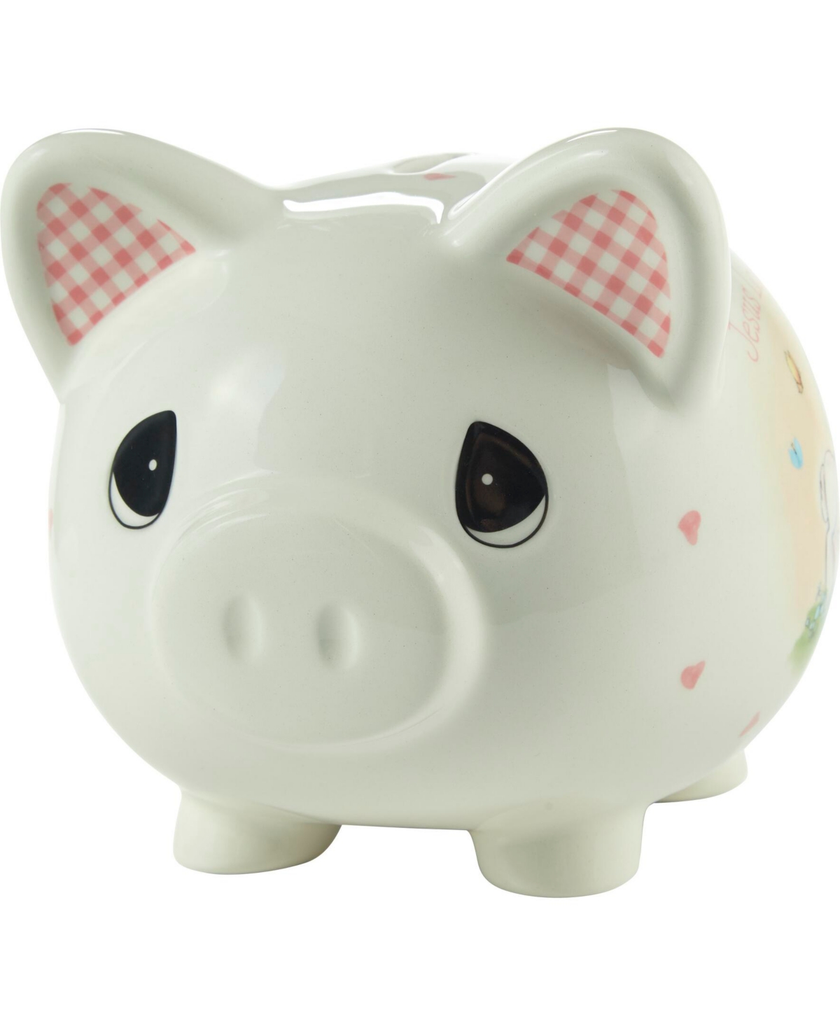 Precious Moments Jesus Loves Me Pink Ceramic Bank