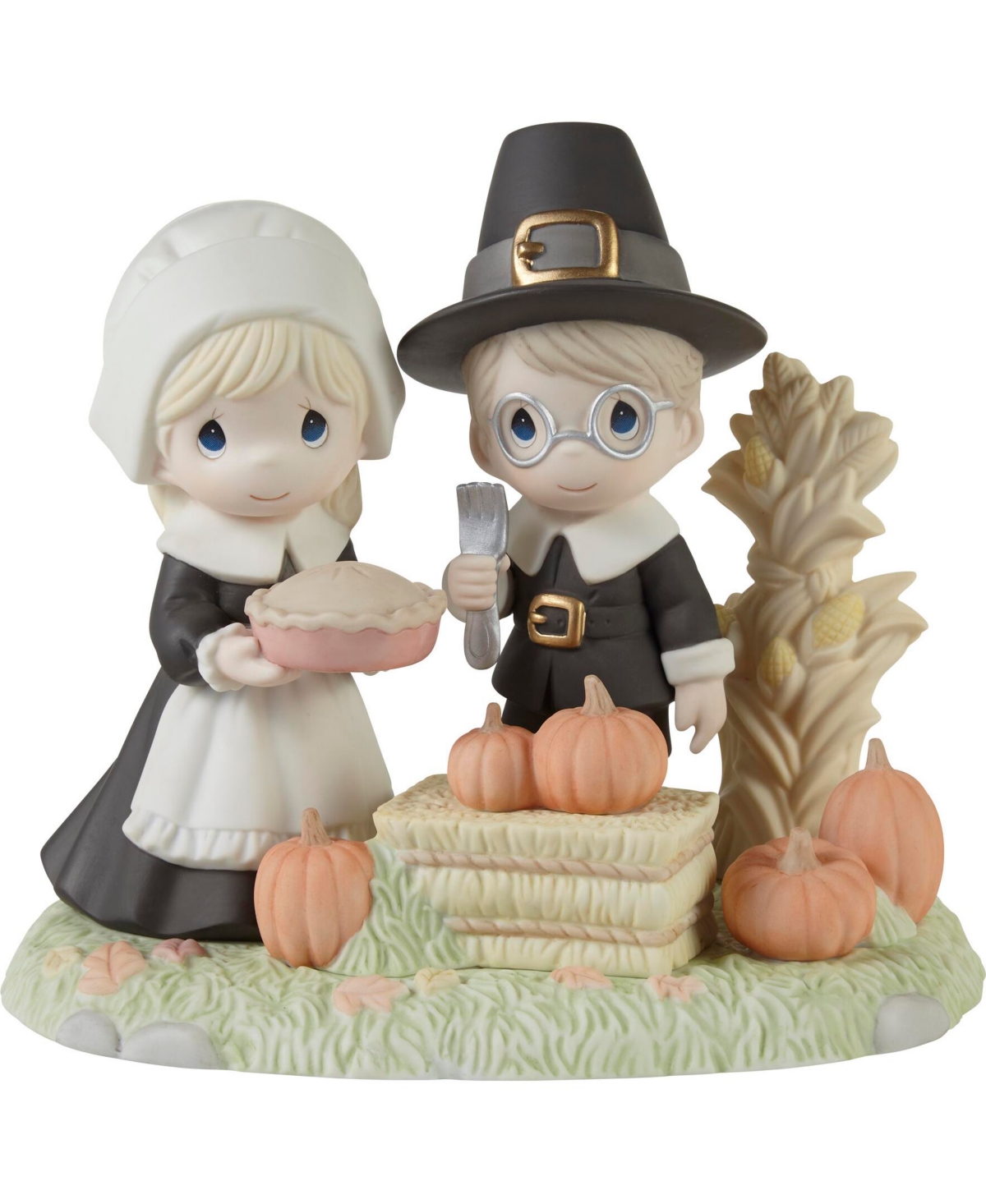 Precious Moments Limited Edition Gather Together With Grateful Hearts Bisque Porcelain Figurine In Multicolored