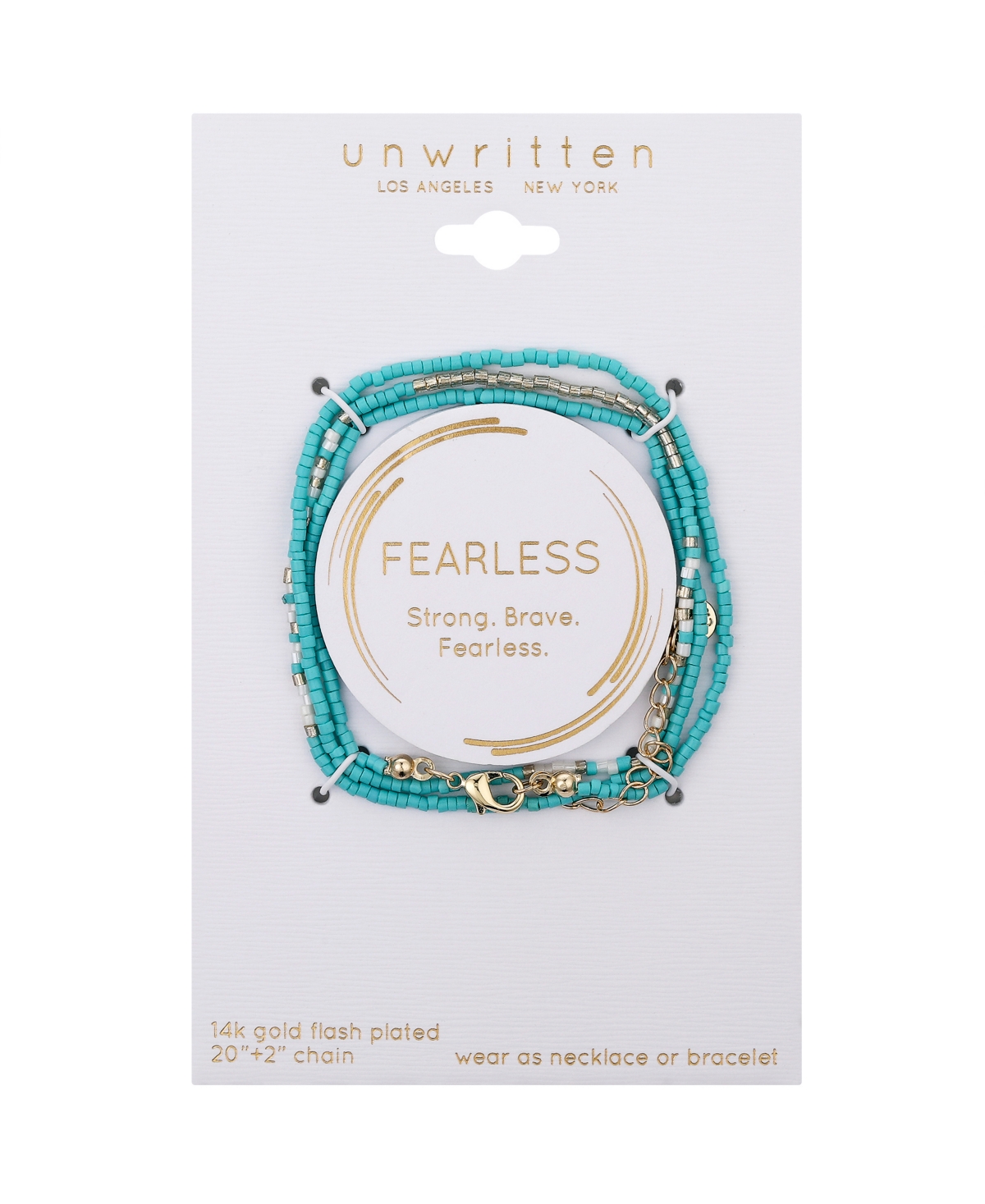 Unwritten Turquoise and White Beads Wrap Bracelet or Necklace