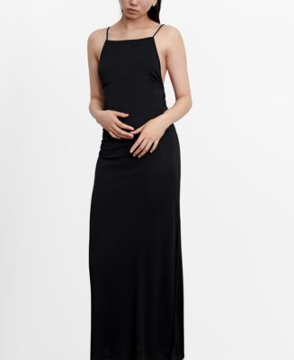 v neck black maxi dress Marine Layer Lexi Rib V-Neck Maxi Dress in Black Extra Large / Black