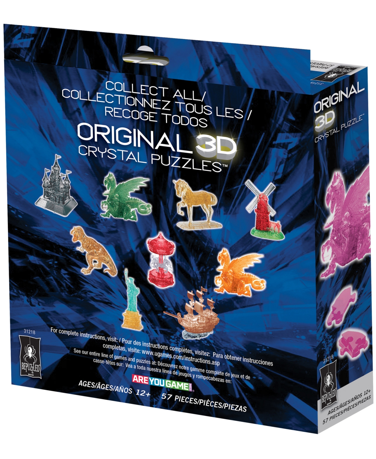 Shop University Games Bepuzzled 3d Crystal Puzzle Dragon, 57 Pieces In No Color