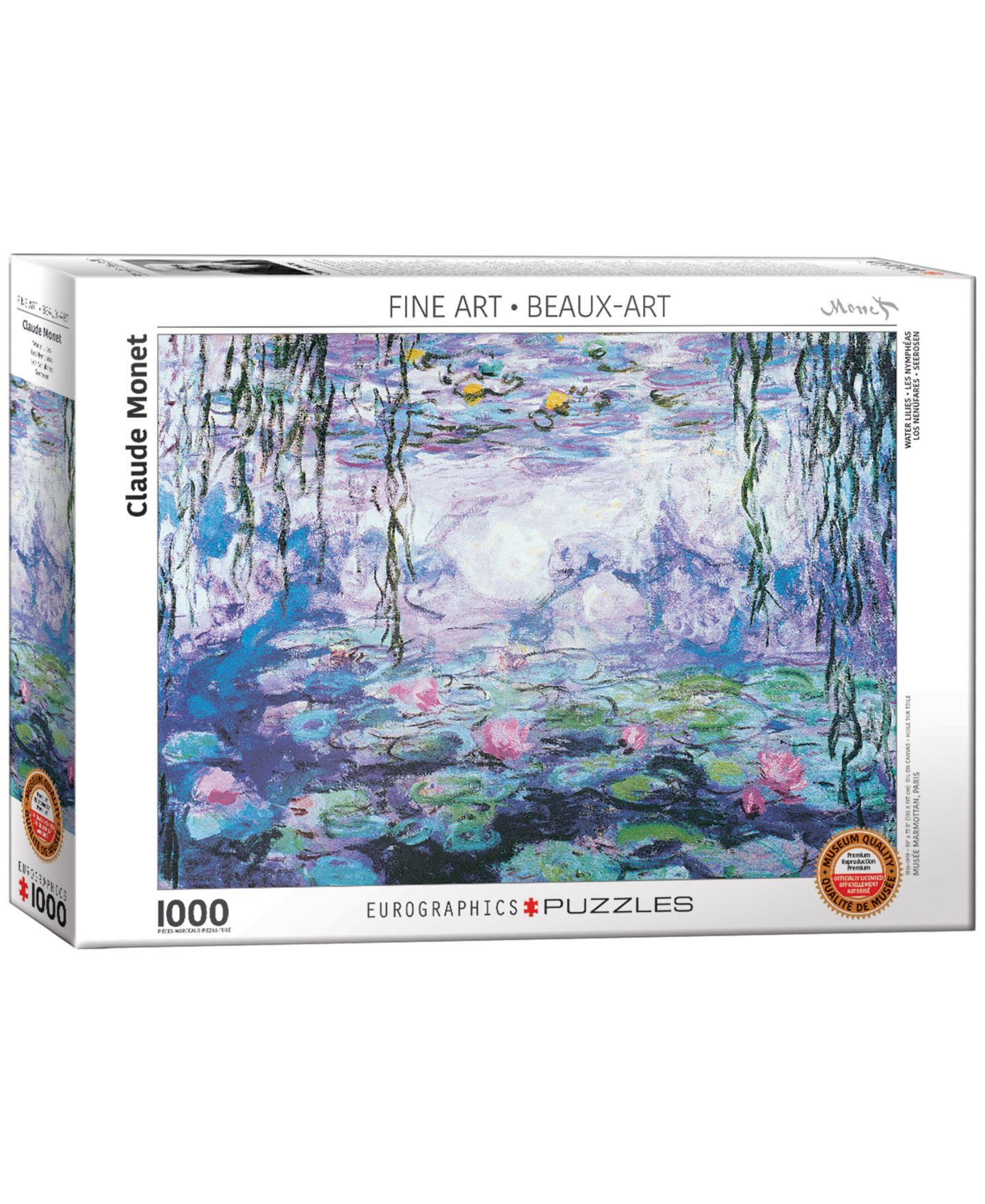 Детский пазл Eurographics Claude Monet Water Lilies 1000-Piece Jigsaw Puzzle, Ages 12+ — фото 1