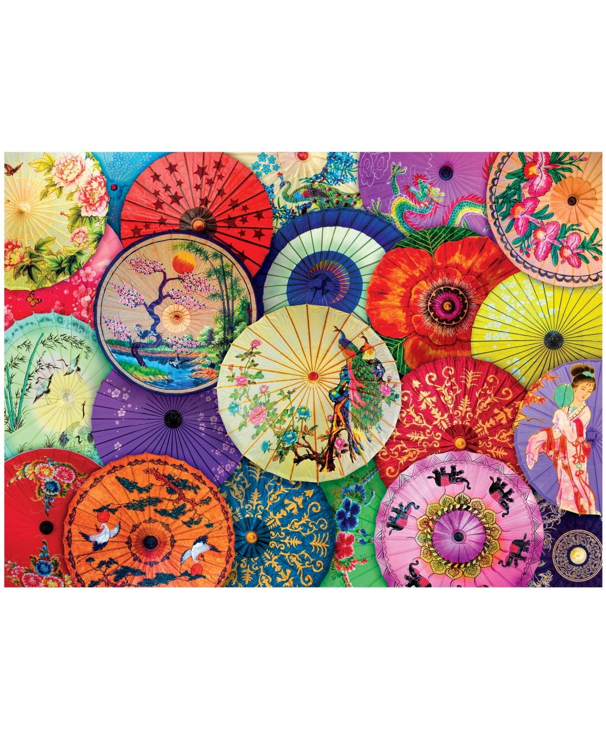 University Games Kids' Eurographics Incorporated Colors Of The World Asian Oil-paper Umbrellas Jigsaw Puzzle, 1000 Pieces In No Color