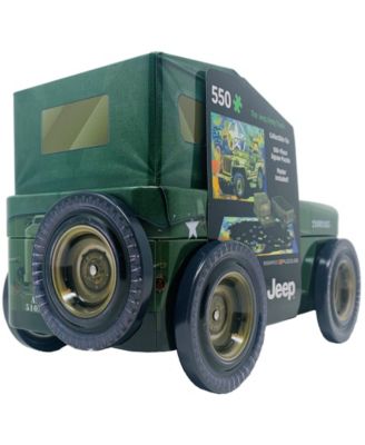 Incorporated the Jeep Army Truck Collectible Shaped Tin Puzzle, 550 Pieces
