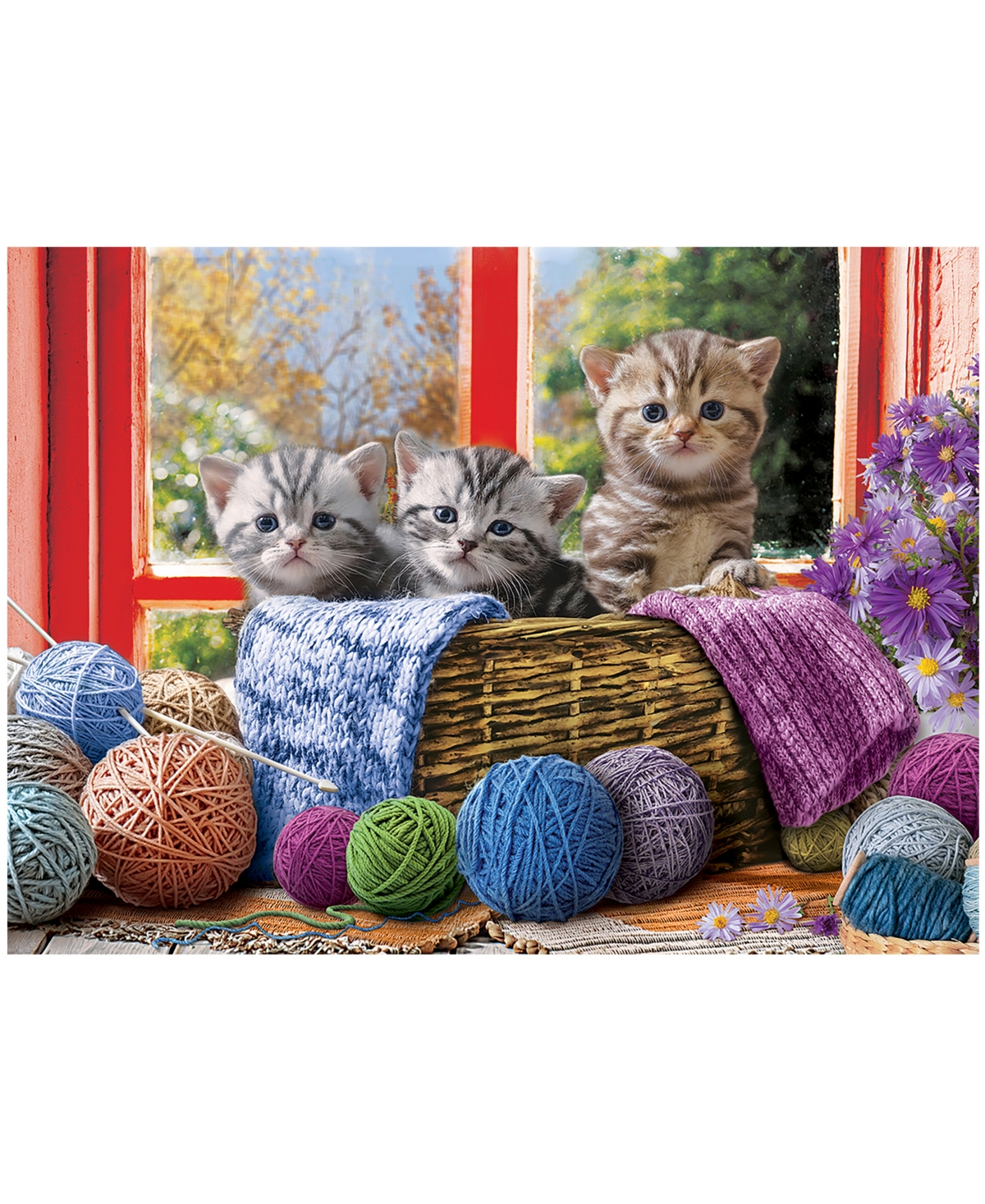 University Games Kids' Eurographics Incorporated Knittin' Kittens Large Pieces Puzzle, 500 Pieces In No Color