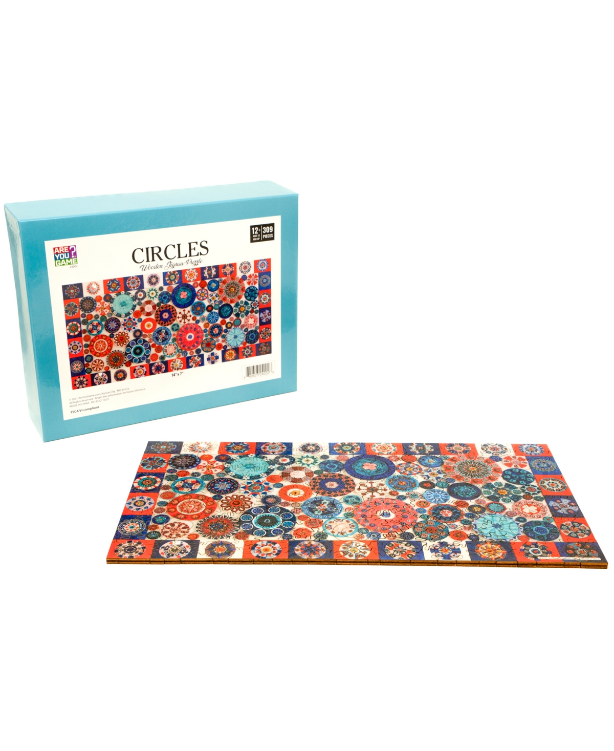 University Games Wooden Jigsaw Puzzle Circles, 309 Pieces In No Color