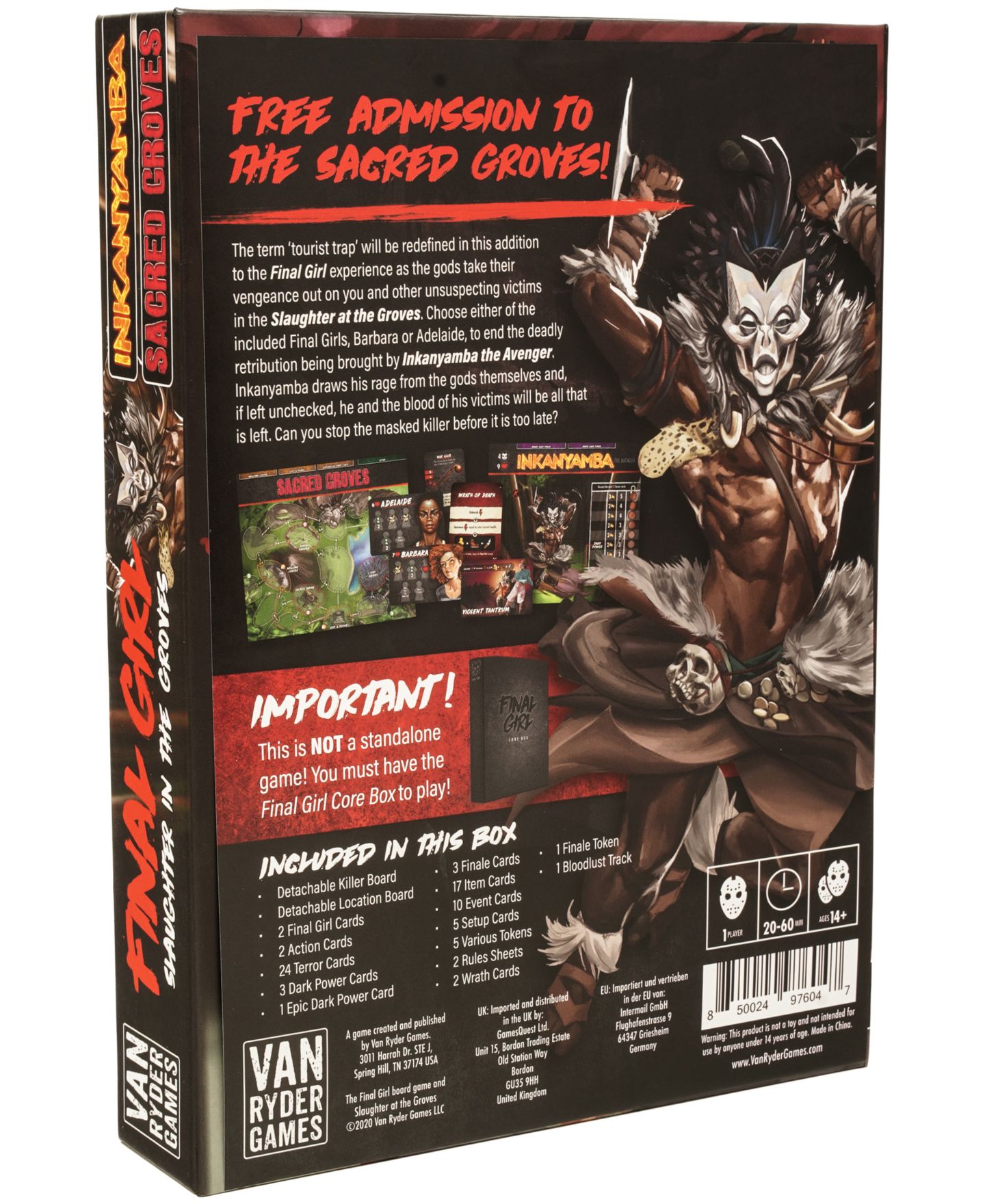 Детские настольные игры University Games Final Girl Slaughter in the Groves Strategy Horror Expansion Pack Board Game, Ages 14+ — фото 3