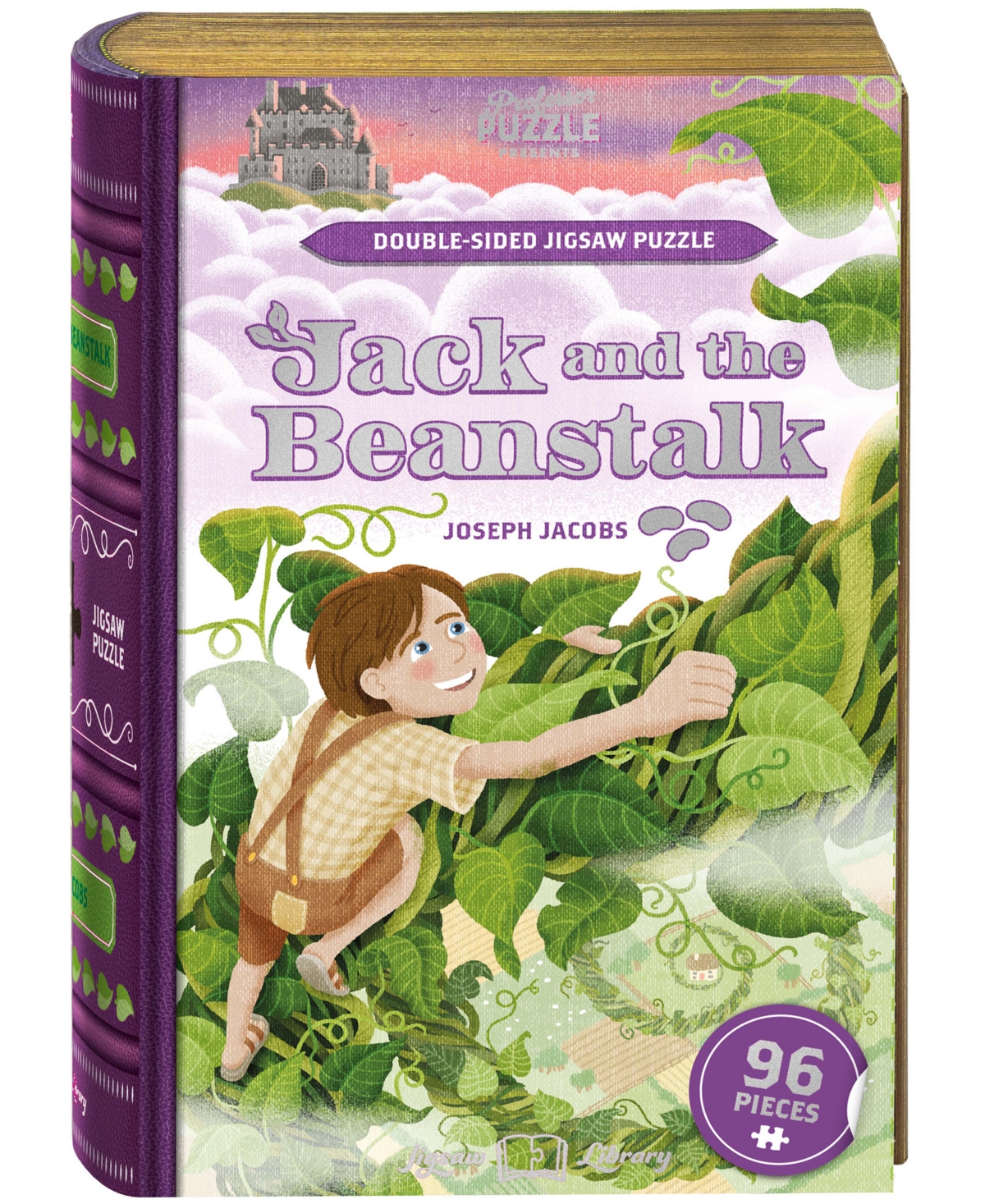 University Games Professor Puzzle Joseph Jacobs' Jack And The Beanstalk Double-sided Jigsaw Puzzle, 96 Pieces In No Color