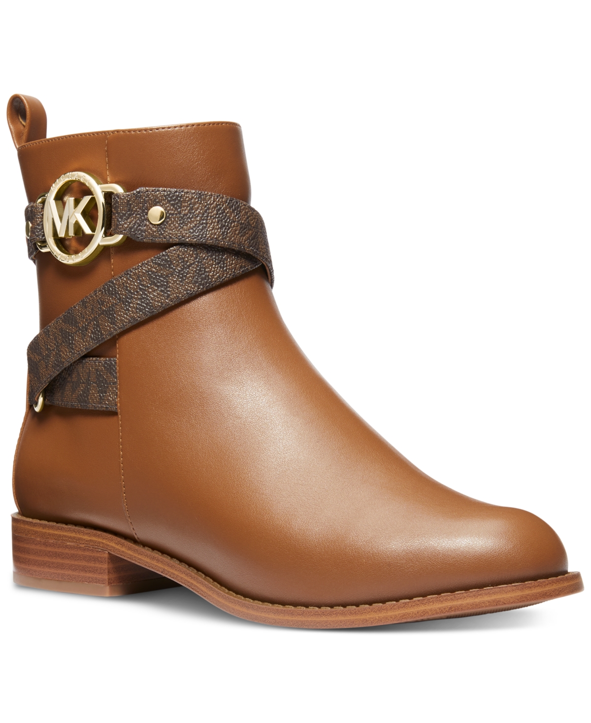 Michael Kors Women's Rory Hardware Strap Booties In Luggage