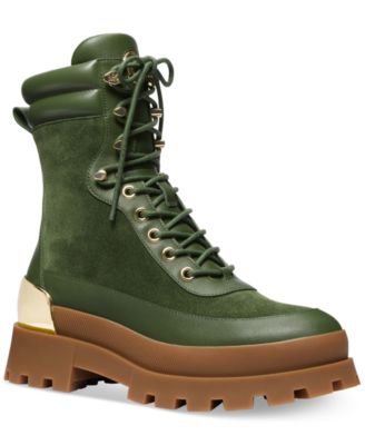 Michael Kors - Women's Rowan Lace-Up Lug Booties