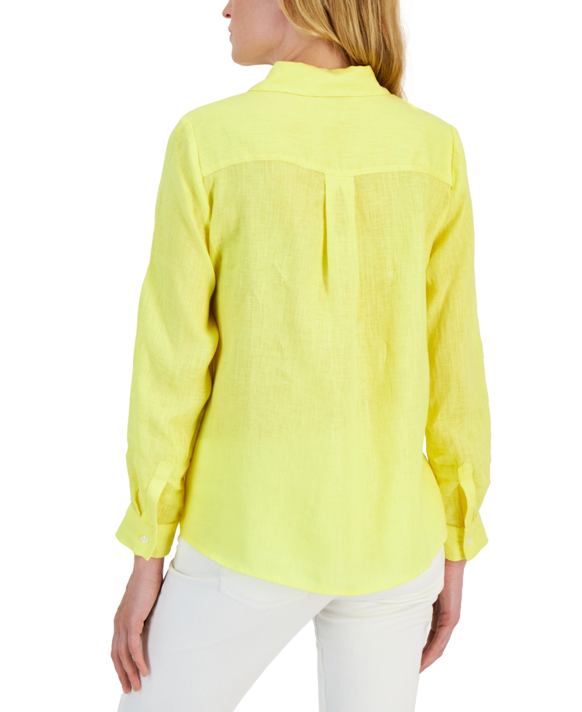 Charter Club Petite 100% Linen Button-Front Shirt, Created for Macy's