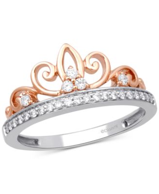 Enchanted Disney Fine Jewelry Diamond Majestic Tiara Ring (1/5 ct. t.w ...