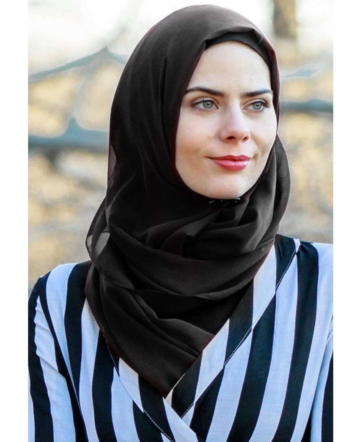 Women's Chiffon Hijab - Khaki Green