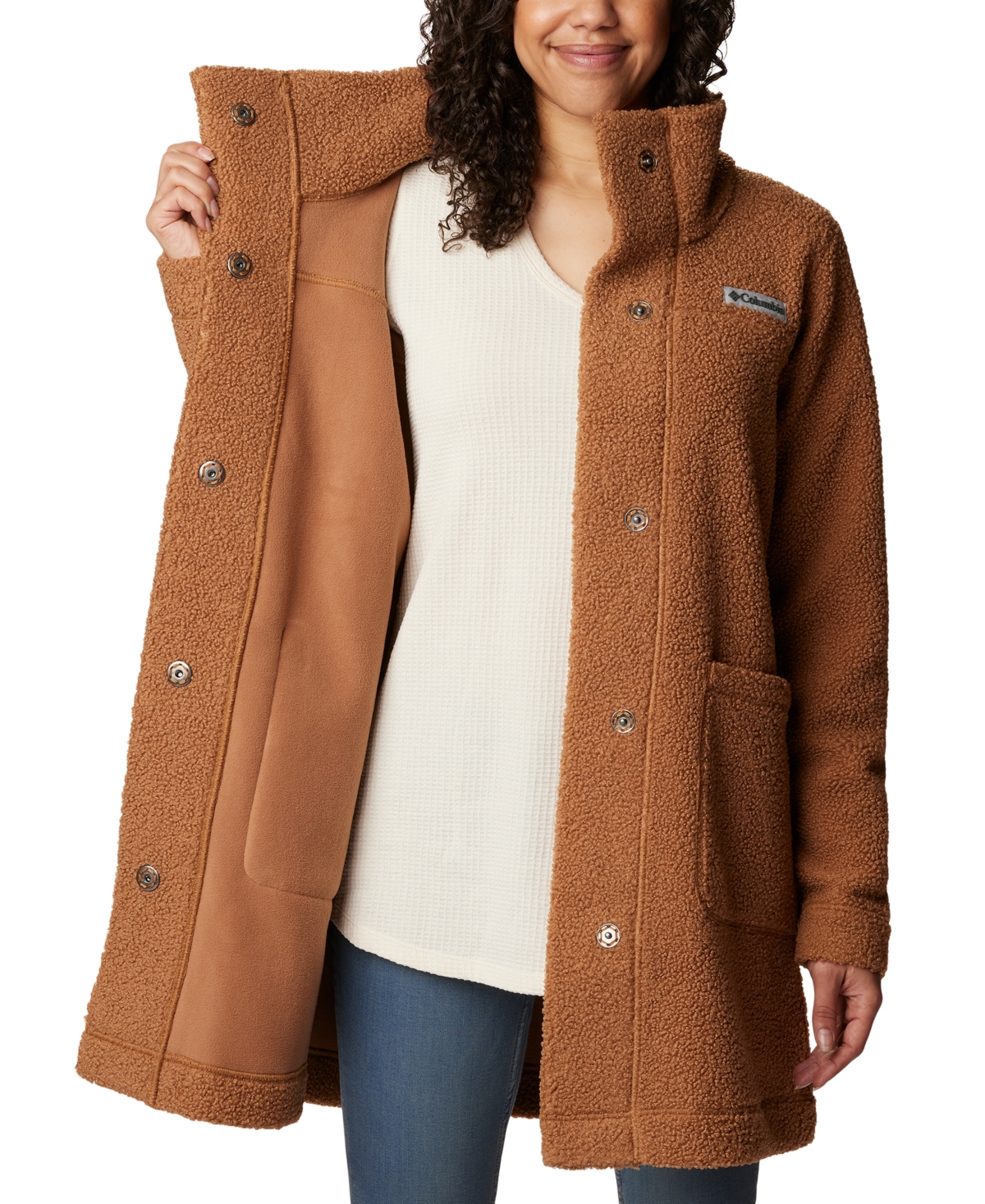 Columbia Panorama Fleece Jacket In Brown