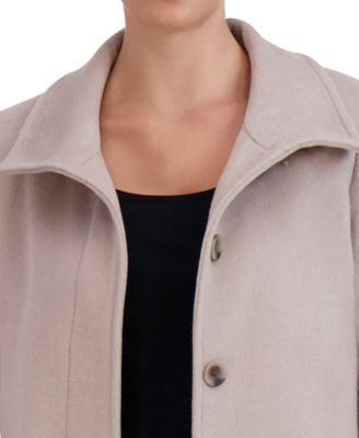 SHEIN Clasi Women's Long Collar Loop Buckle Cinched Waist Gray Trench Coat SHEIN